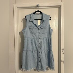 Luvamia Light Blue Denim Dress